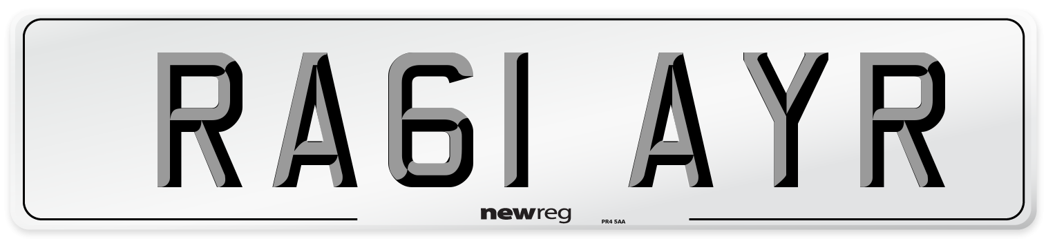 RA61 AYR Number Plate from New Reg
